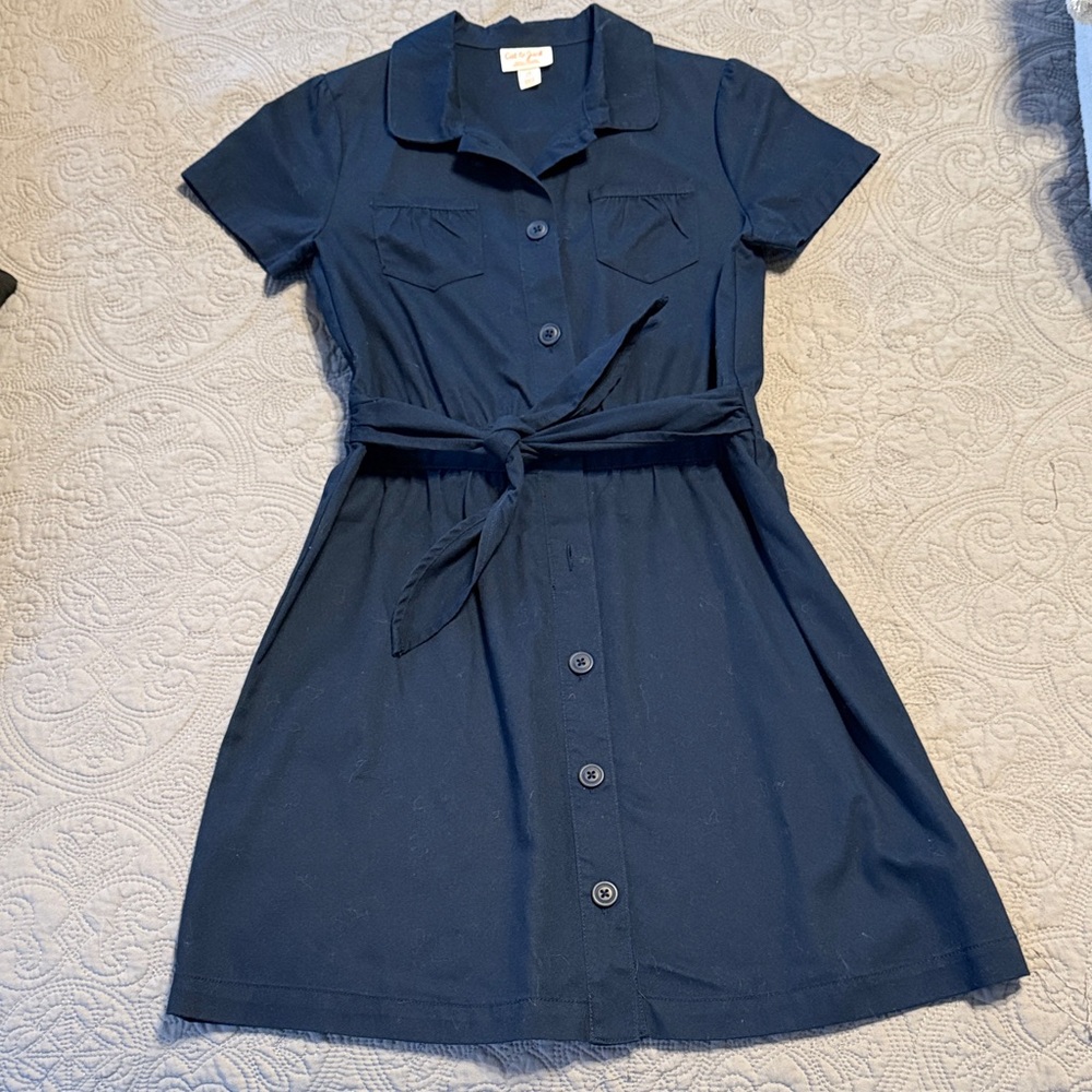 Cat & Jack Dark Blue Button-Up Dress